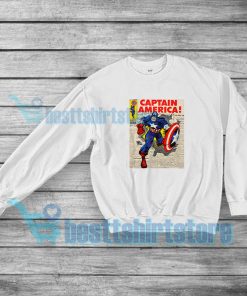 Captain America Comic Sweatshirt Marvel Merch S-5XL