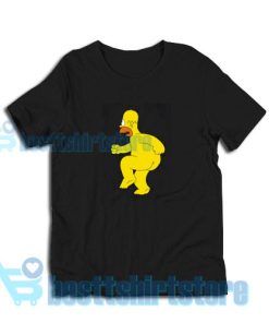 Naked Homer Funny T-Shirt Women and men S-3XL