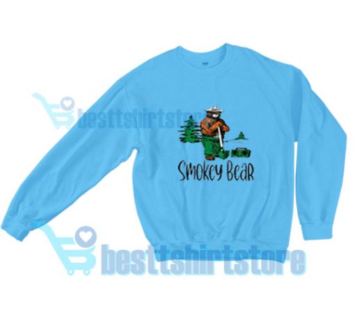 Smokey-Bear-Sweatshirt-Blue