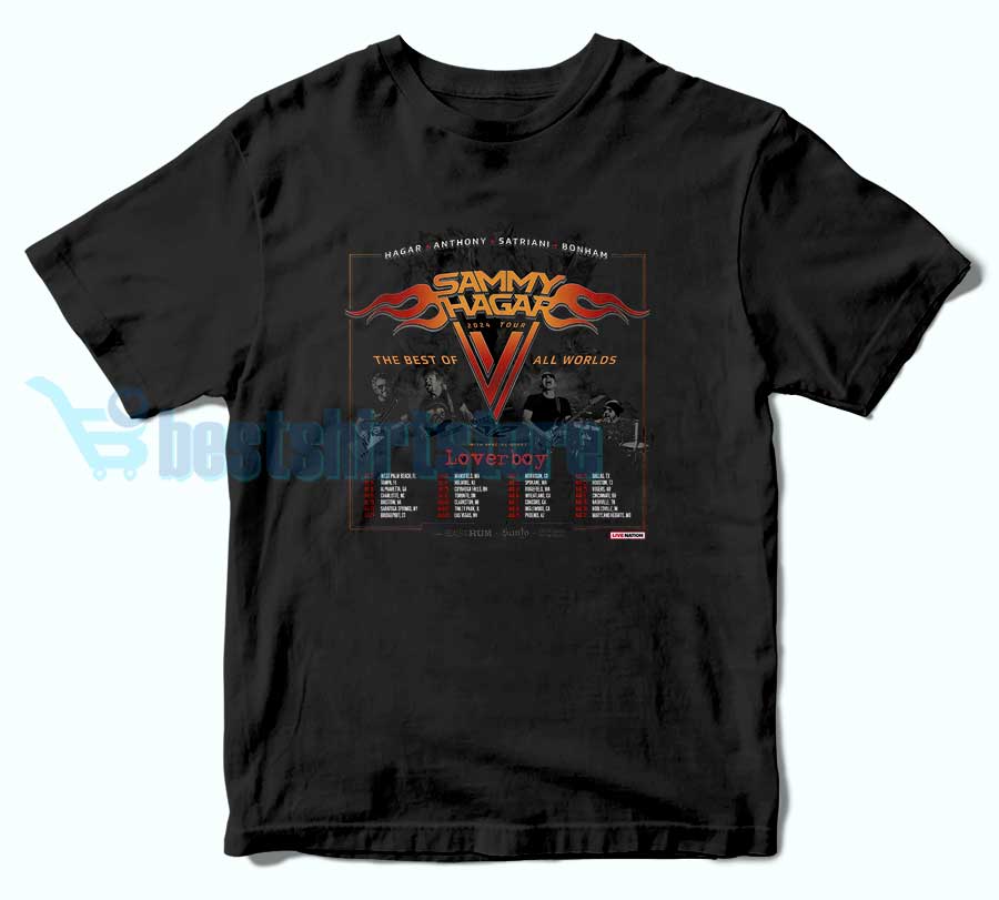 Sammy Hagar Tour 2024 TShirt The Red Rocker Album Cover