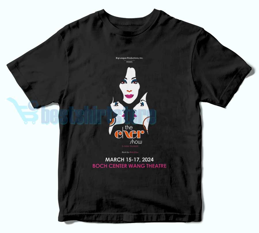 The Cher Show Tour 2024 TShirt Three Female Faces Logo